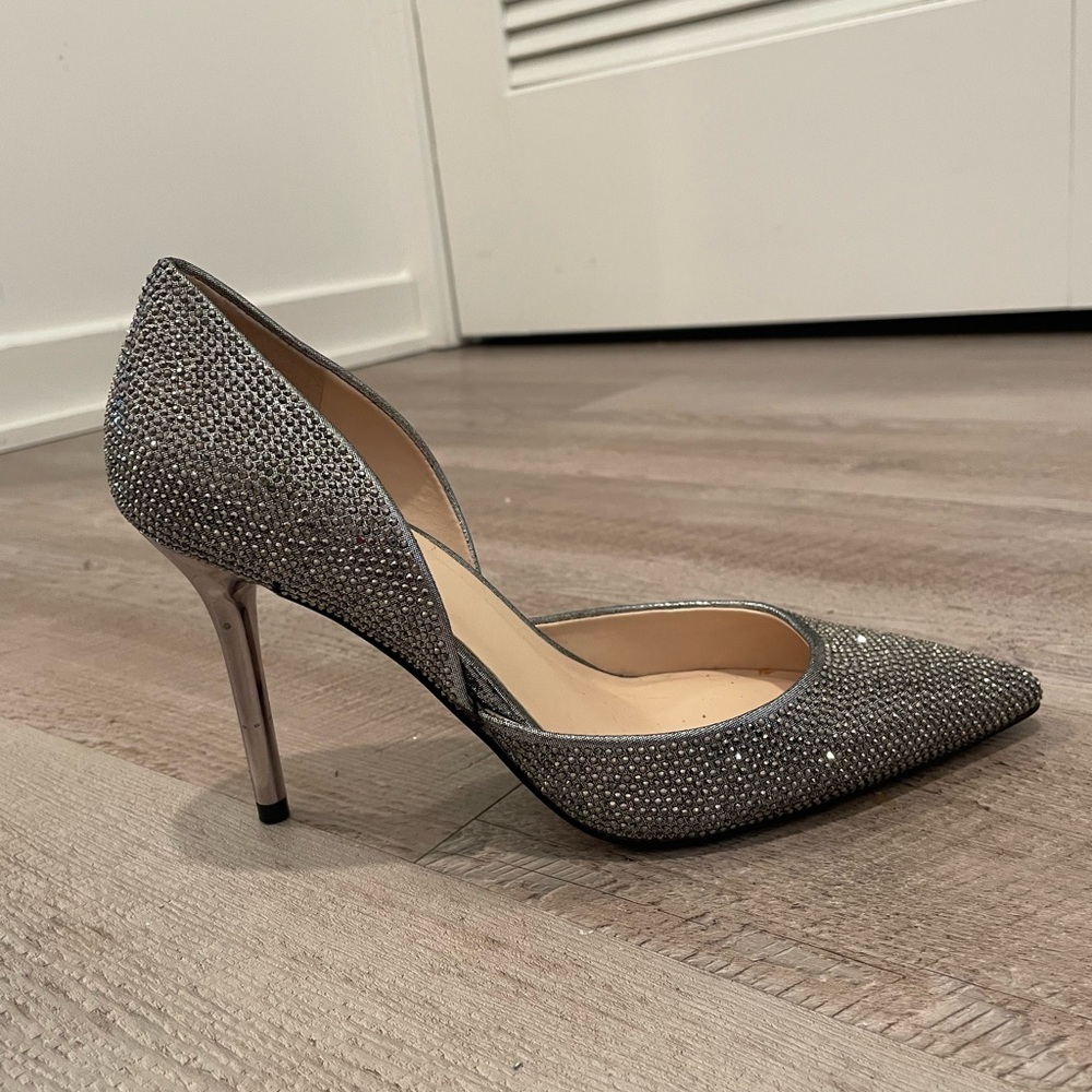 JLo Pumps 3” Size 7 Gray/Silver